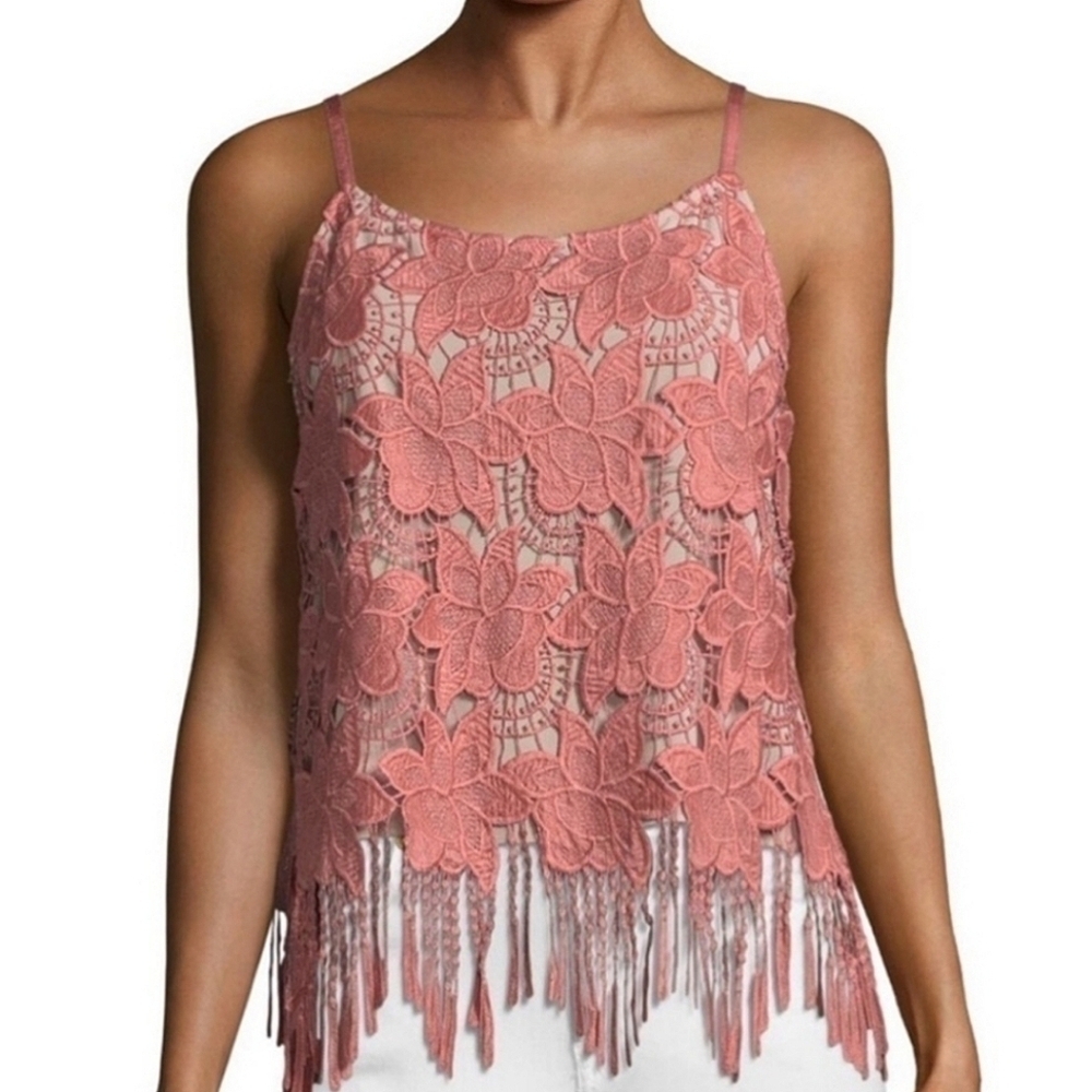 Alice + Olivia Pink Lace Camisole